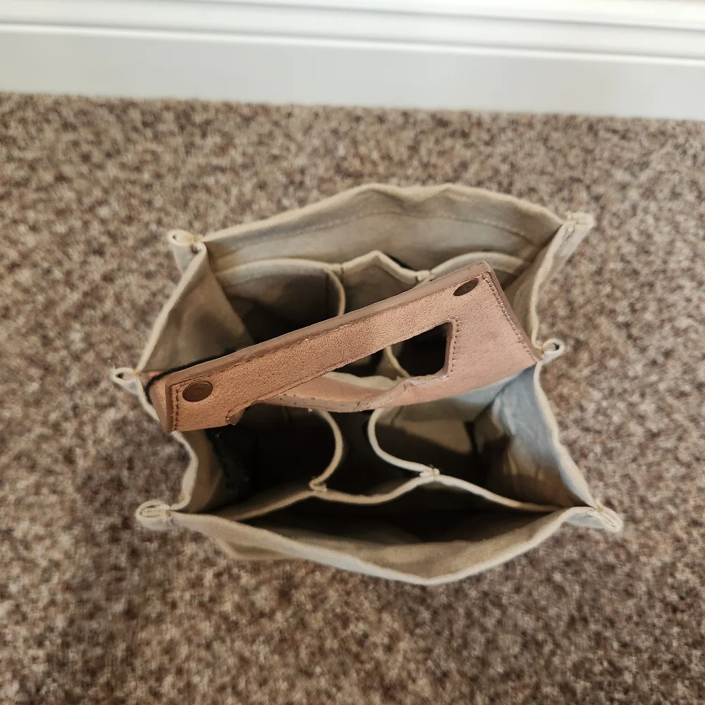 NWT - Mona B. Upcycled-Recycled Beer Snob Tan Canvas Tote Bag